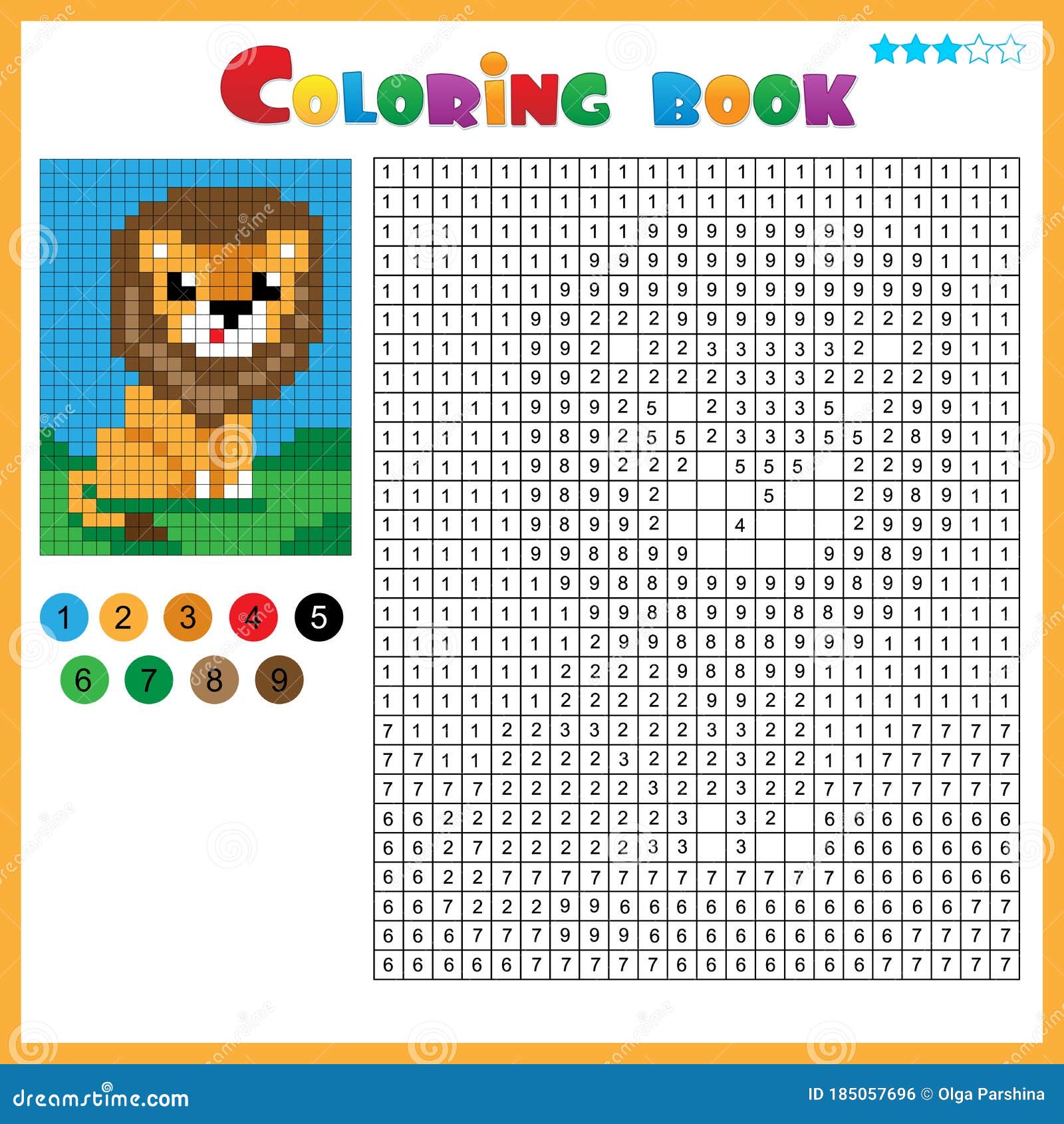 Um Jogo De Lógica. Livro Infantil. Jogos Para Crianças. Coloração Por  Números. Ilustração do Vetor - Ilustração de retrato, livro: 251300915