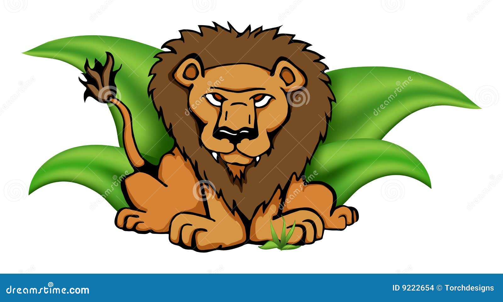 Safari Leão na Grama Vetor ilustração do vetor. Ilustração de gato - 9222654, image size:1600x959