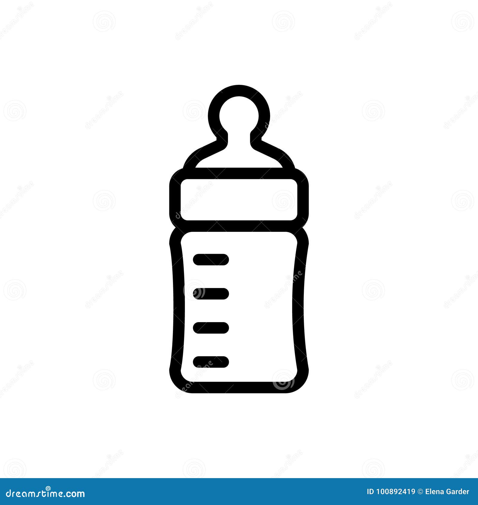 Le Biberon De Bebe Rayent Legerement L Icone Decrivez Le Mamelon De Bebe De Symbole Pour La Conception Du Webstie Et Des Applicat Illustration De Vecteur Illustration Du Alimentation Nourriture