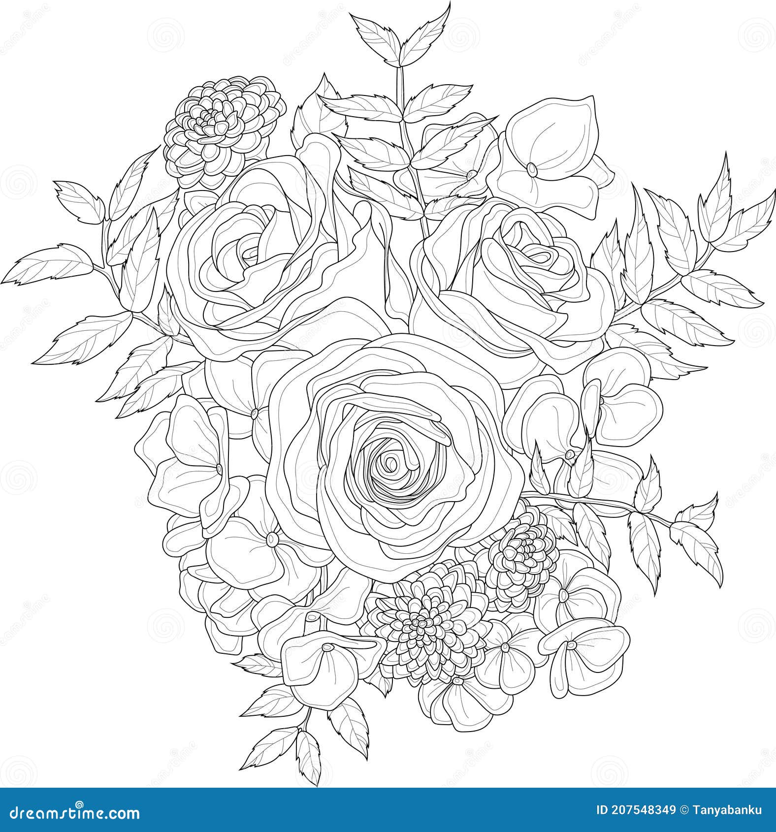 Dessin Bouquet De Fleurs Realiste Le Bouquet De Fleurs Réaliste De Mélange Avec La Petite Fleur De Pivoine Rose Pousse Des Feuilles Modèle De Croquis. Illustration de Vecteur - Illustration du fond, classique: 207548349