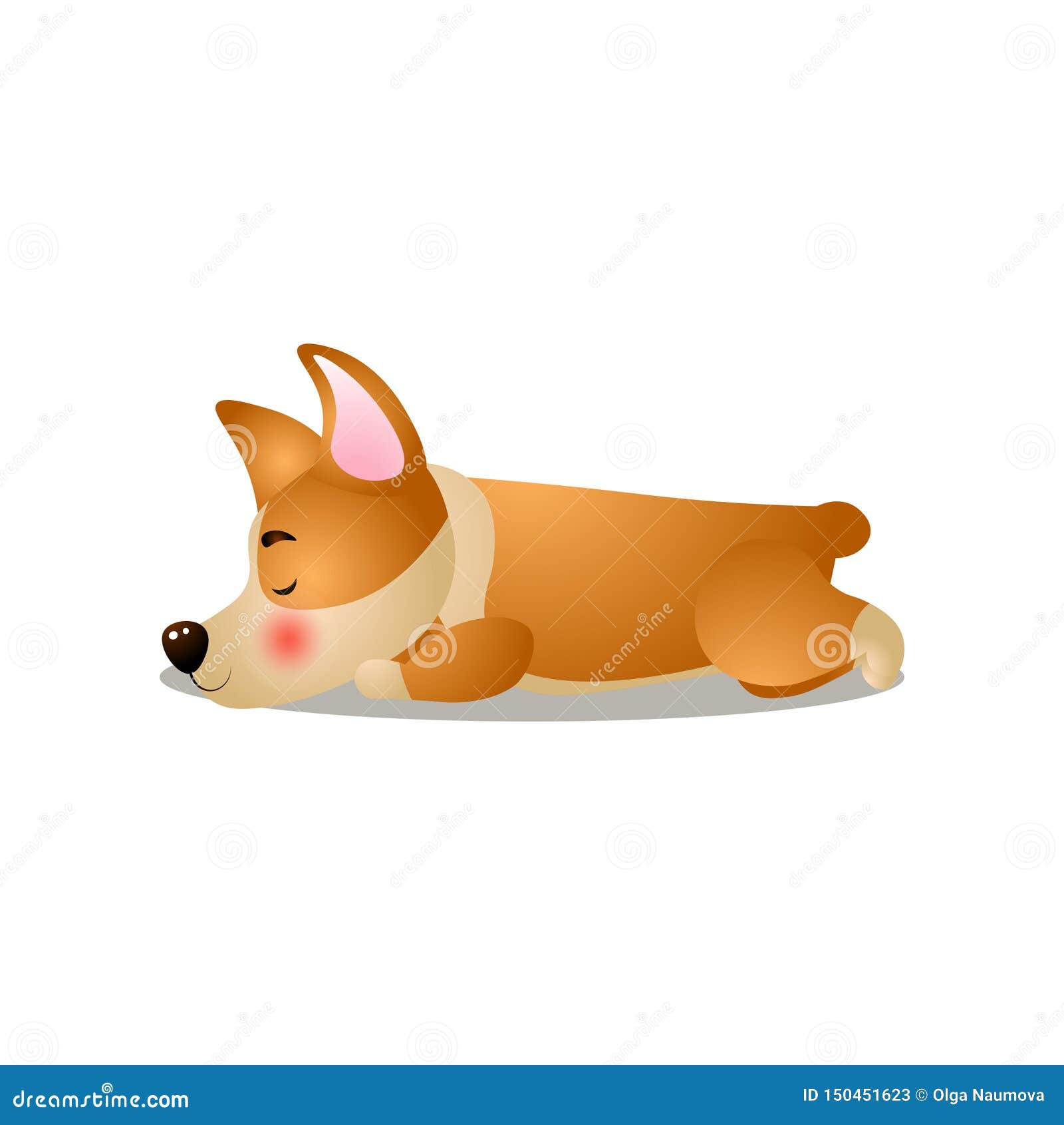 Le Chien Drole Mignon De Corgi Dort Tres Bien Illustration De Vecteur Illustration Du Chiot Heureux Le Chien Drole Mignon De Corgi Dort Tres Bien Illustration De Vecteur Illustration Du Chiot Heureux