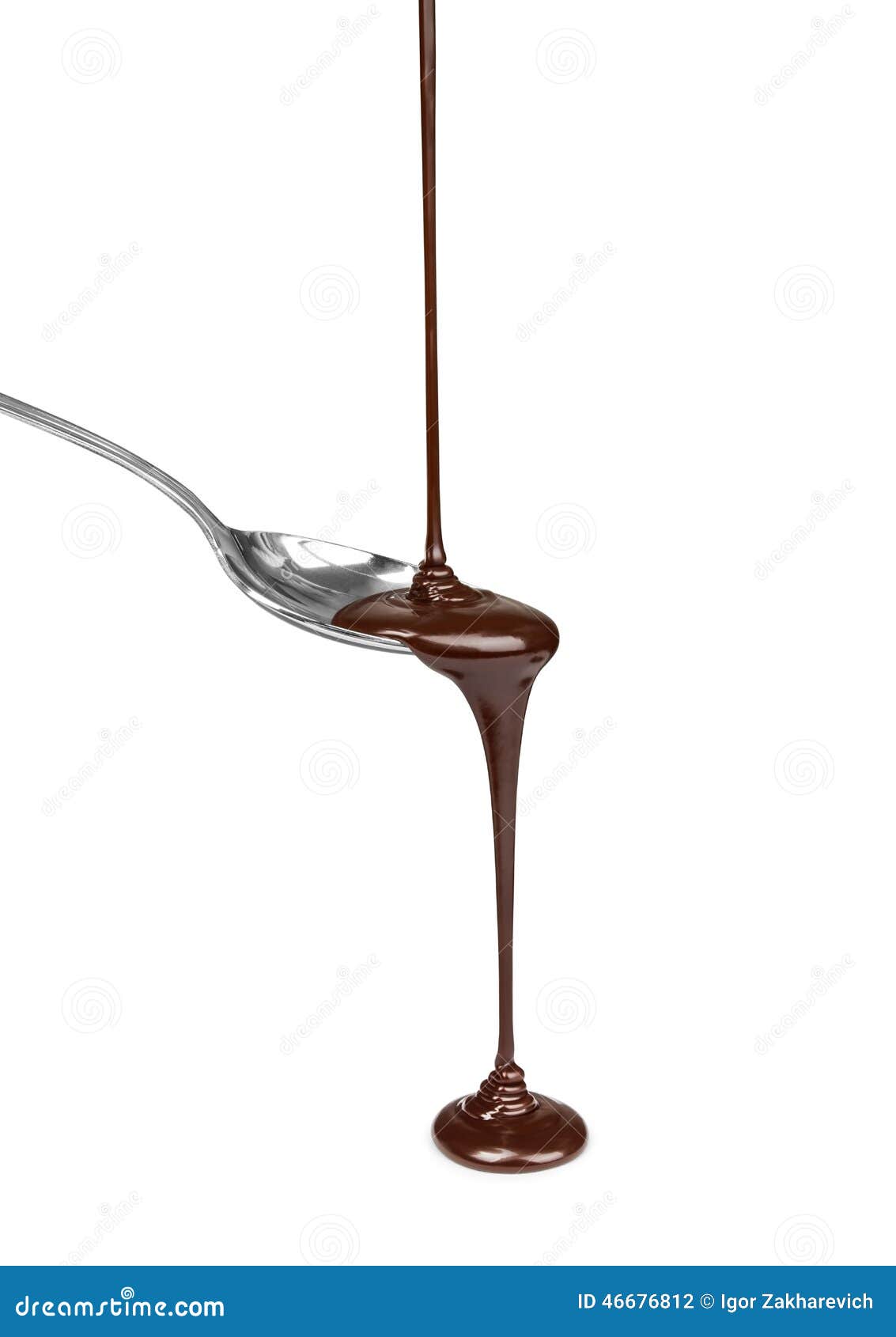 Le Chocolat A Versé Dans Une Cuillère Photo stock Image du dans, circuler 46676812