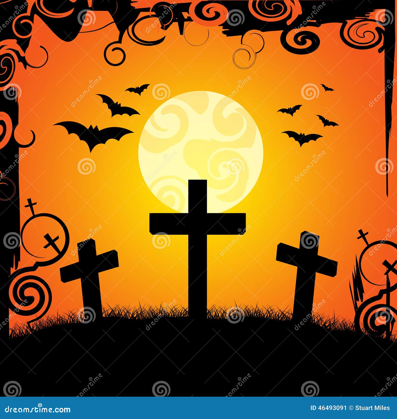 le cimetire de halloween reprsente le des bonbons ou un sort et la vie aprs la mort 46493091