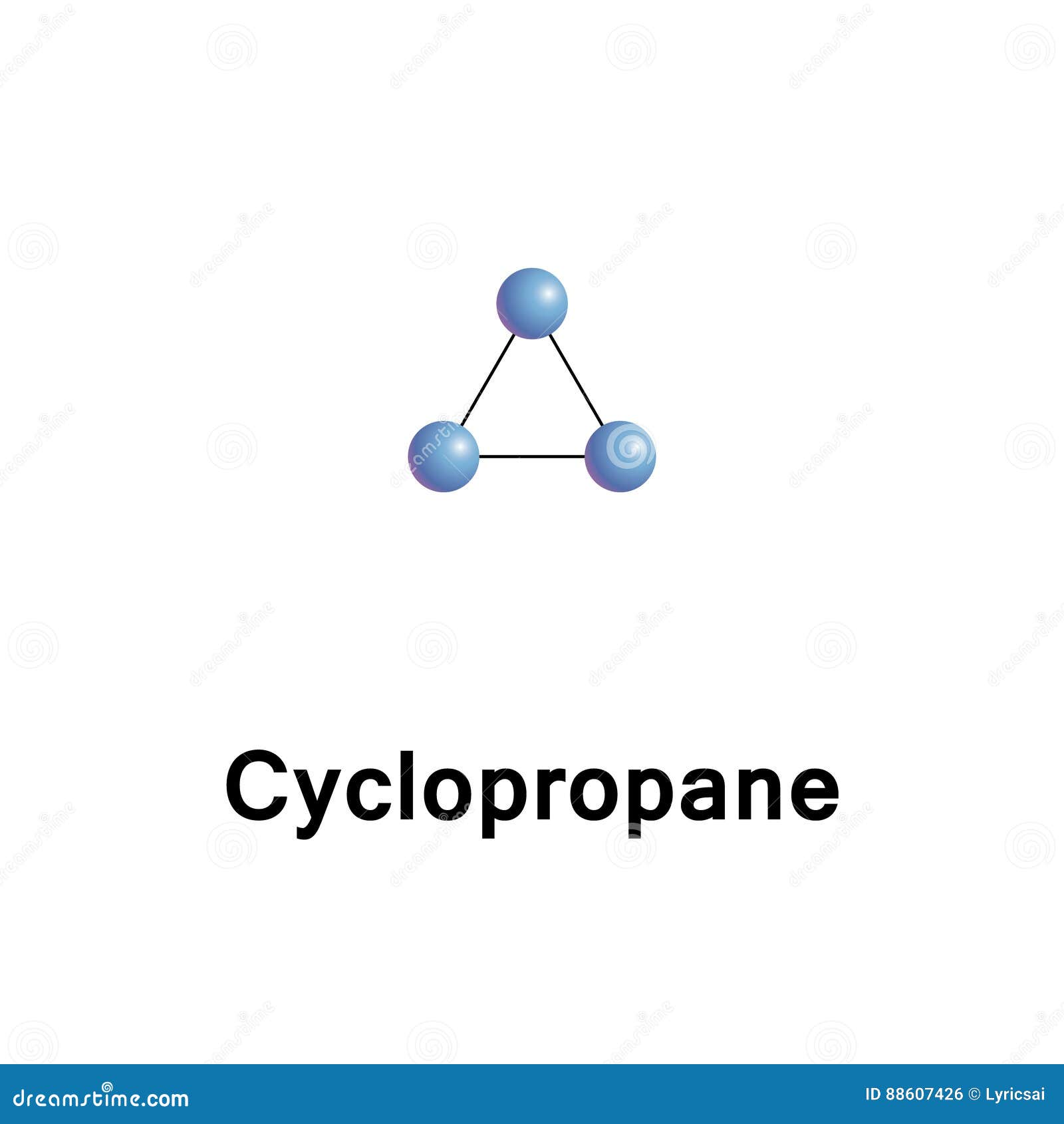 Le Cyclopropane Est Un Cycloalcane, C3H6 Illustration de Vecteur ...