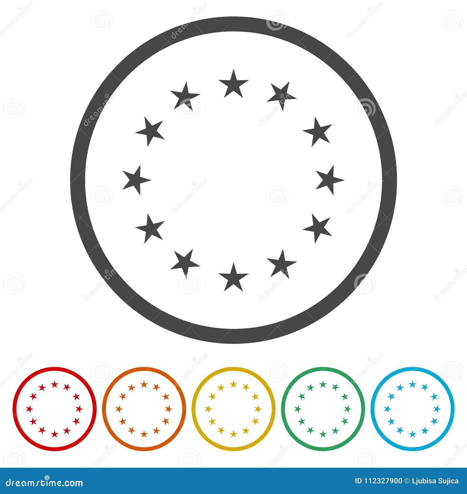 Le Drapeau D'Union Européenne, UE Diminuent, Icône D'étoile, 6 Couleurs  Incluses Illustration de Vecteur - Illustration du économie, fond: 112327900