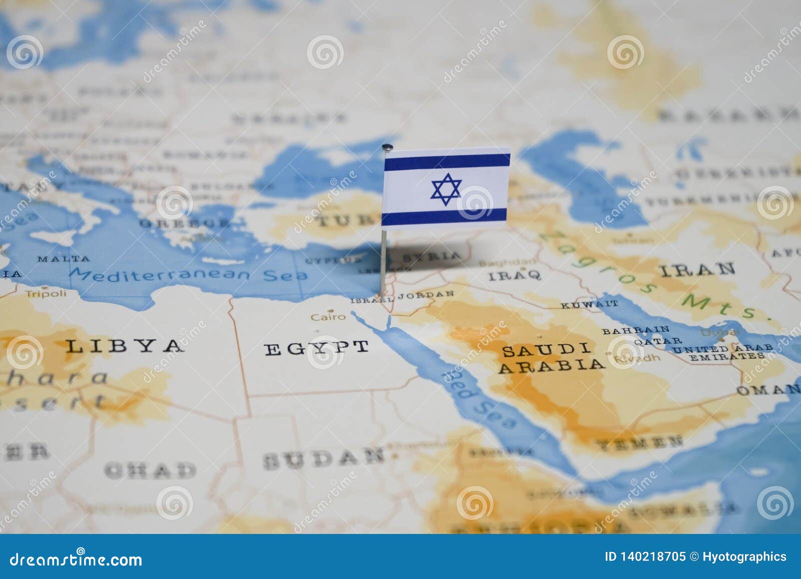 israel sur la carte du monde