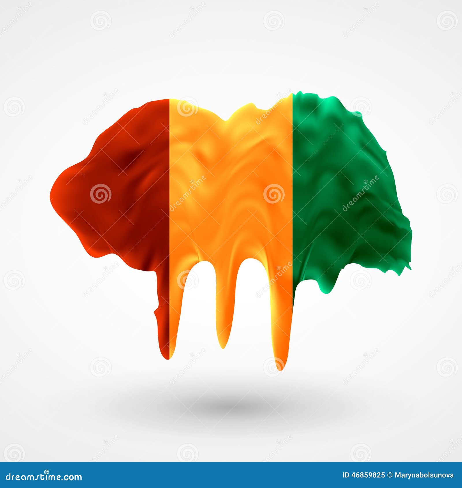 Le Drapeau De La Guinée a Peint Des Couleurs Illustration de Vecteur -  Illustration du indépendance, conquête: 46859825