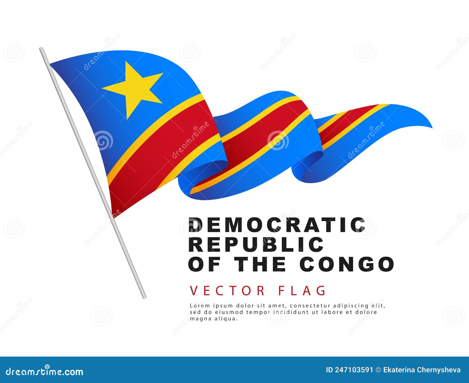 Pays République Démocratique Du Congo Drapeau De La République Démocratique  Du Congo Illustration Vectorielle Vecteurs libres de droits et plus  d'images vectorielles de Drapeau - iStock