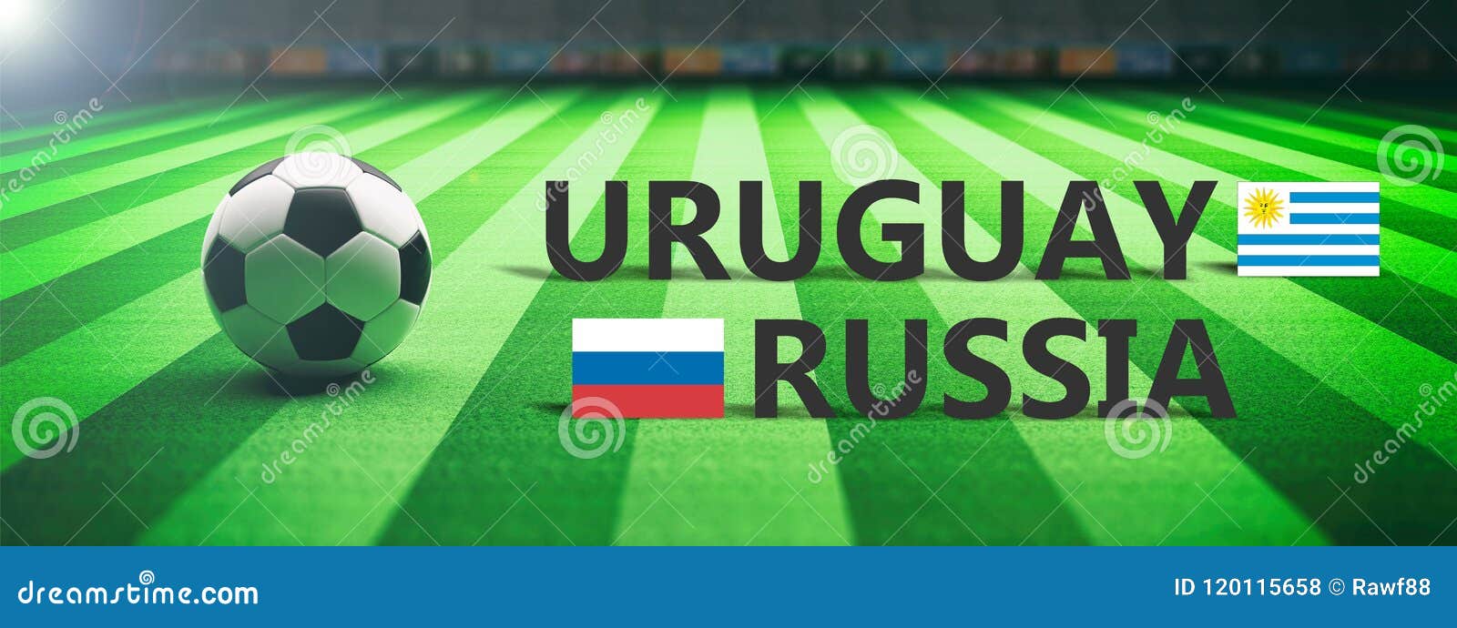 Le Football, Match De Football, Uruguay Contre La Russie