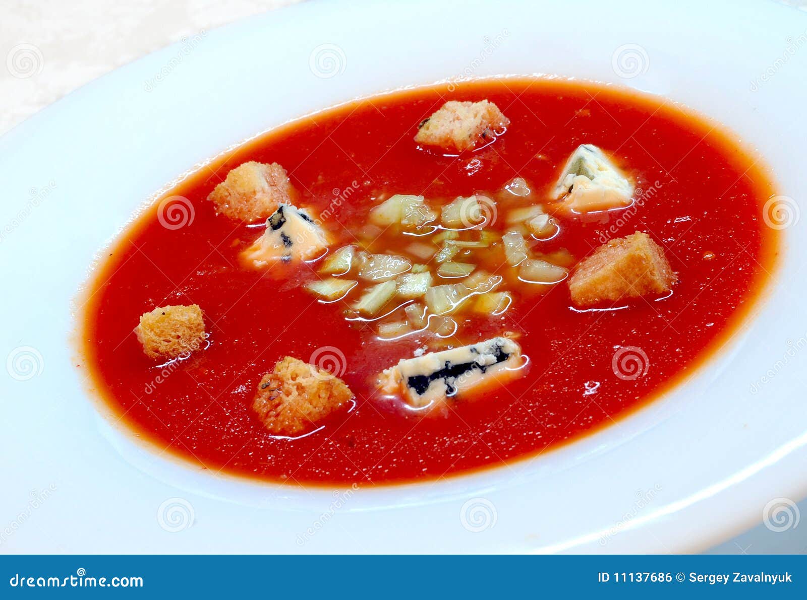Le Gazpacho Espagnol De Potage De Tomate Photo stock Image du