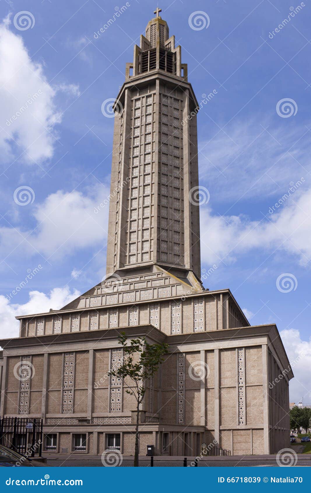 Le Havre Kathedrale stockbild. Bild von architektur, haus ...