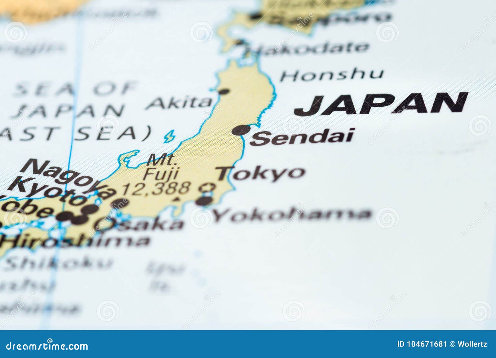 Le Japon Sur Une Carte Image Stock Image Du Pays Ville