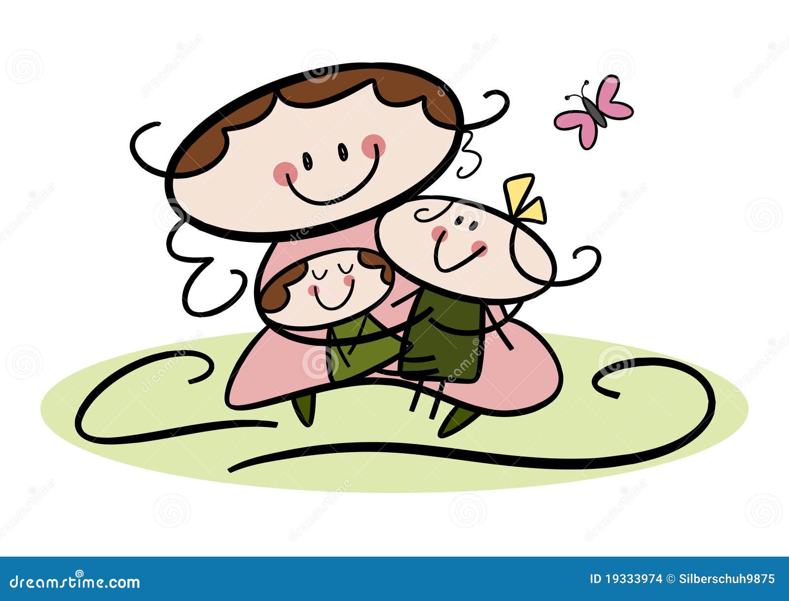 d enfants heureux illustration le maman