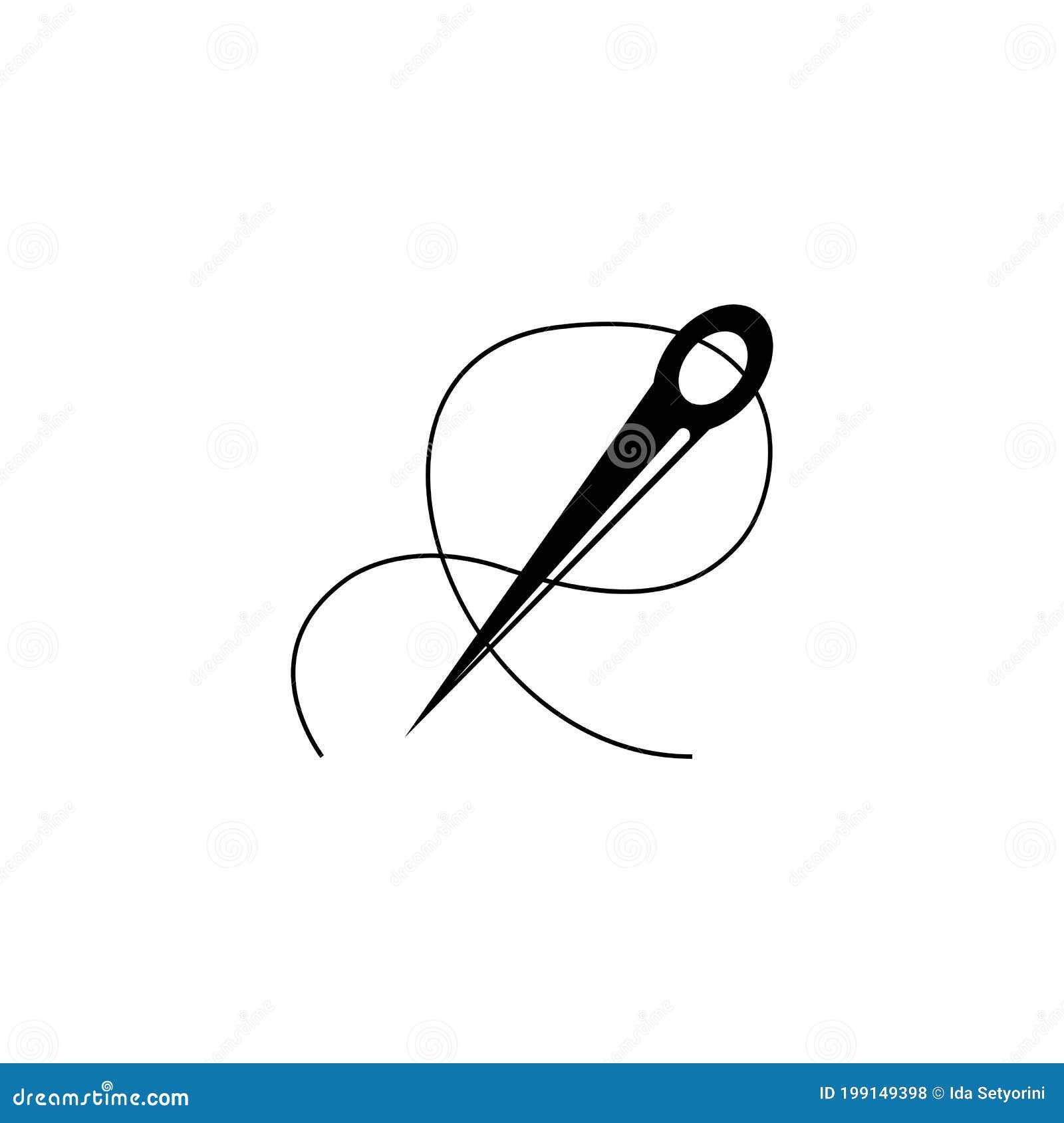 Le Logo D'aiguille à Coudre Illustration de Vecteur - Illustration du  argent, logo: 199149398
