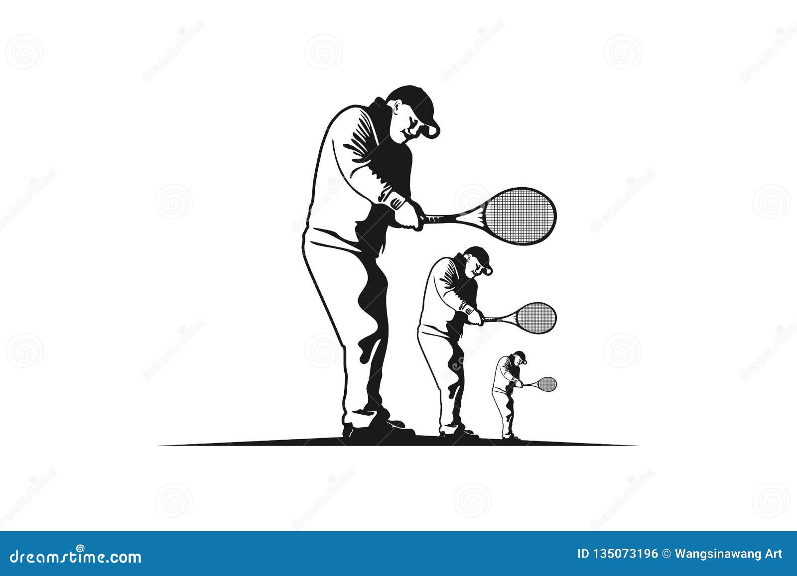 Le logo de joueur de tennis conçoit l'inspiration d'isolement sur le fond blanc