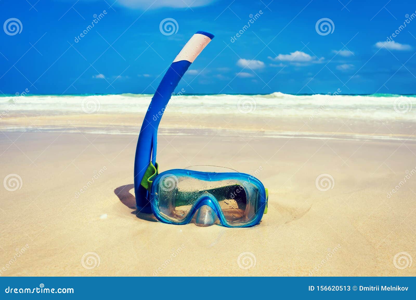 Masque Et Tuba Plongée Sur La Plage