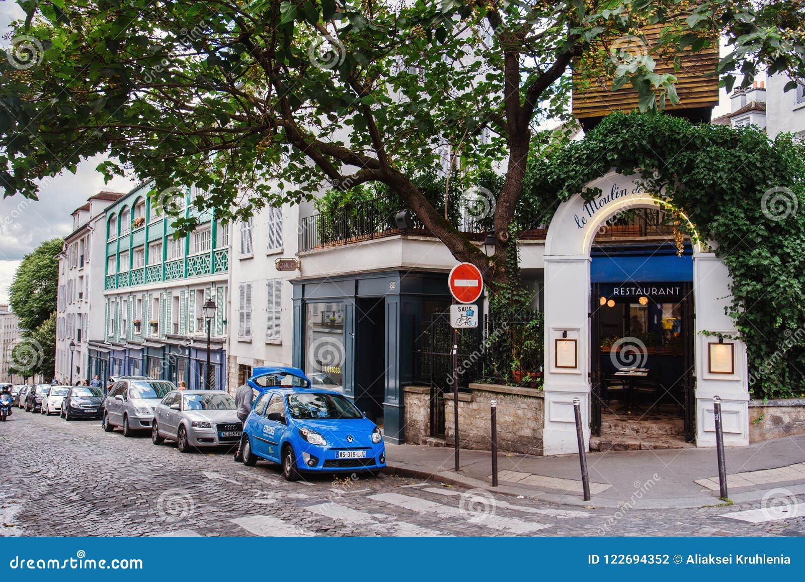 Le Moulin De La Galette Restaurant on Montmartre Editorial Photography ...