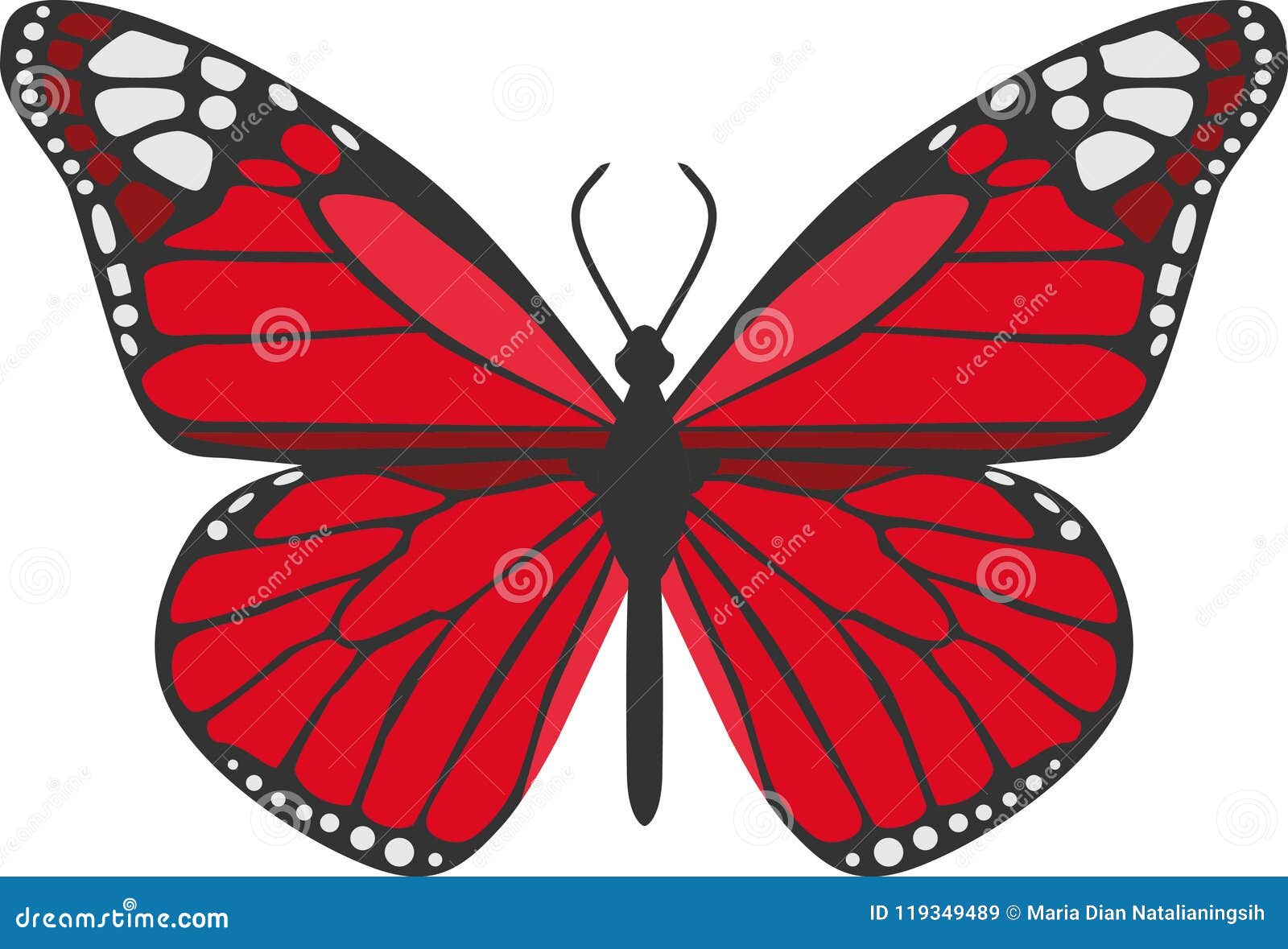 Le papillon rouge illustration de vecteur. Illustration du Le papillon rouge illustration de vecteur. Illustration du