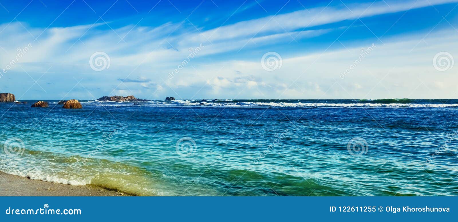 Le Paysage De L Ocean Indien Belle Vue D Une Mer Panorama Image Stock Image Du Nature Paradis