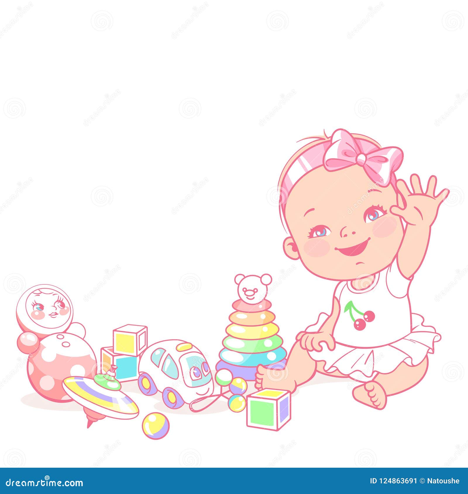 Le Petit Bebe Mignon Disent Bonjour Illustration De Vecteur Illustration Du Mains Petit Le Petit Bebe Mignon Disent Bonjour Illustration De Vecteur Illustration Du Mains Petit