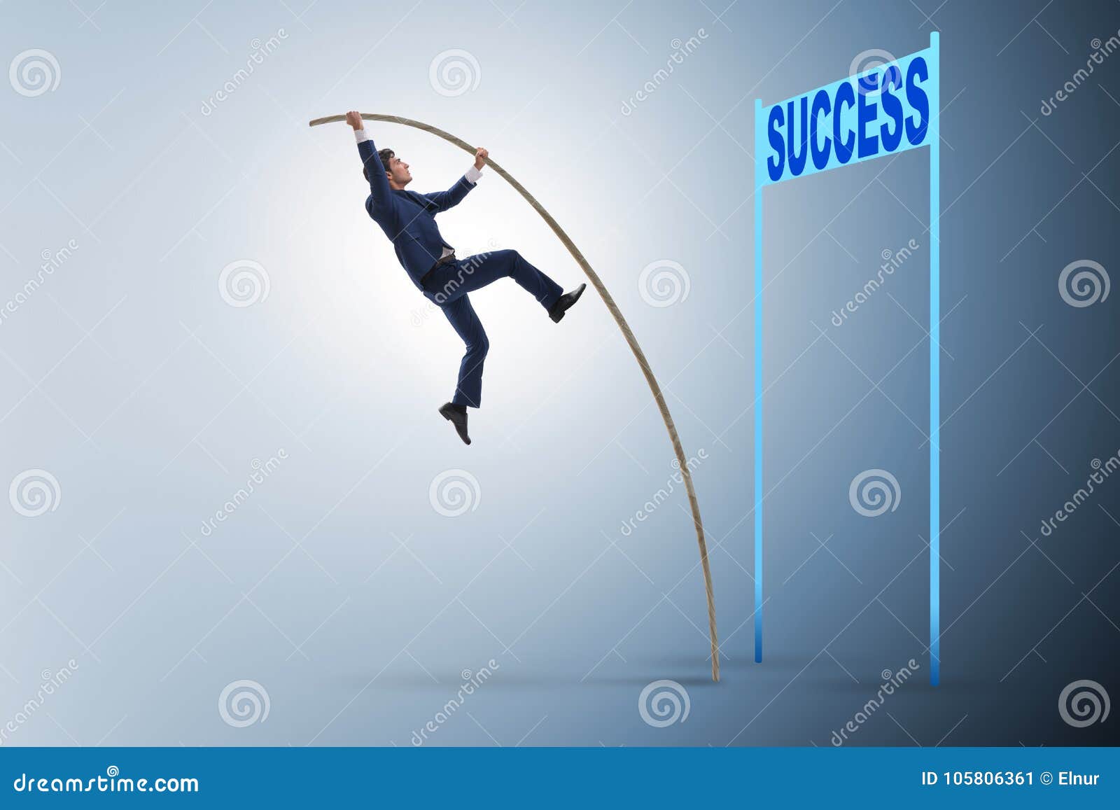 Le Saut A La Perche D Homme D Affaires Plus De Vers Sa Carriere De Succes Image Stock Image Du Accomplissement Homme 105806361