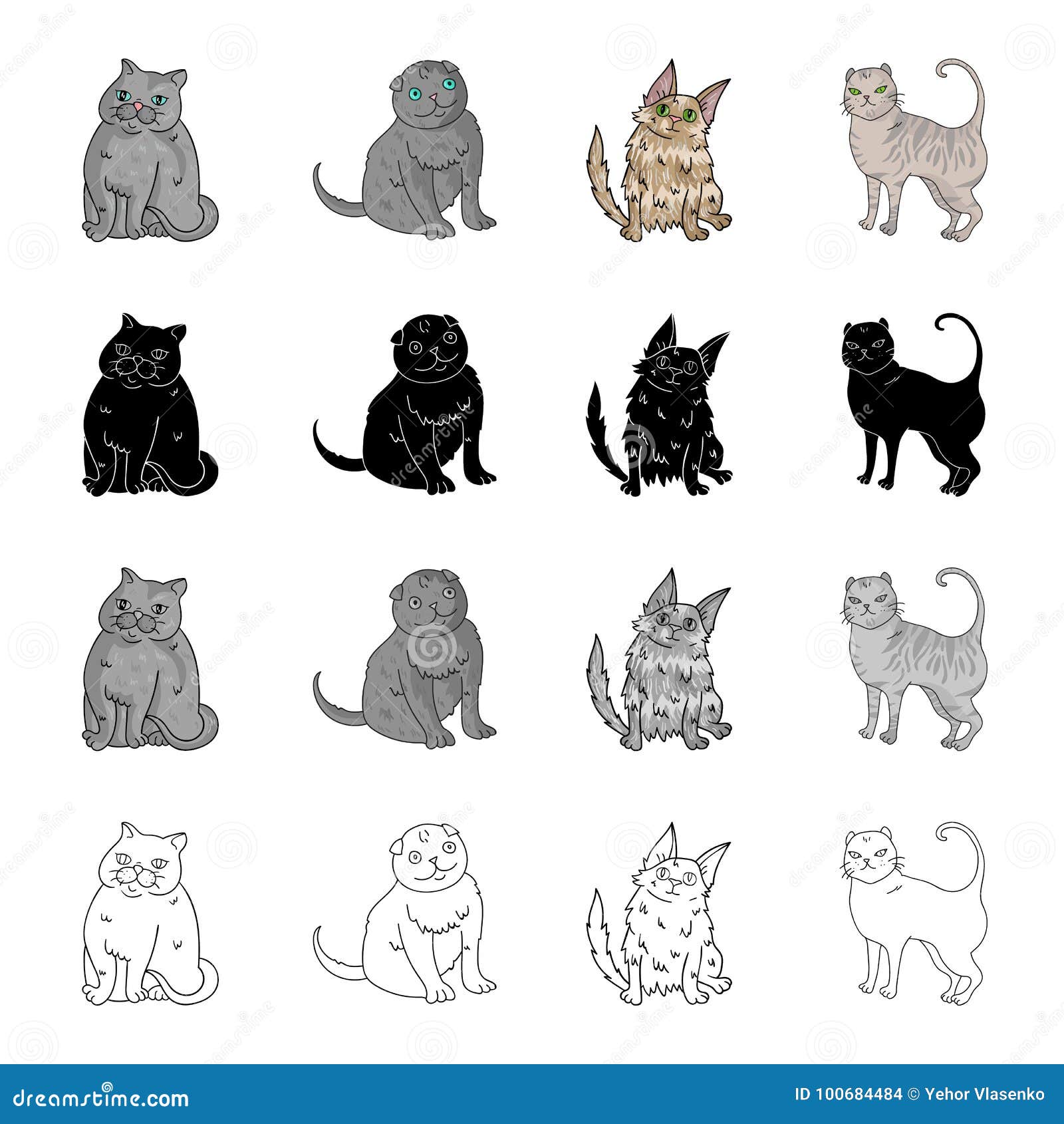 Le Shorthair Exotique De Race De Chat Ecossais Se Plient Angora Turc Britannique Differentes Races Des Icones Reglees De Colle Illustration De Vecteur Illustration Du Britannique Graphisme Le Shorthair Exotique De Race De Chat Ecossais Se Plient Angora Turc Britannique Differentes Races Des Icones Reglees De Colle Illustration De Vecteur Illustration Du Britannique Graphisme