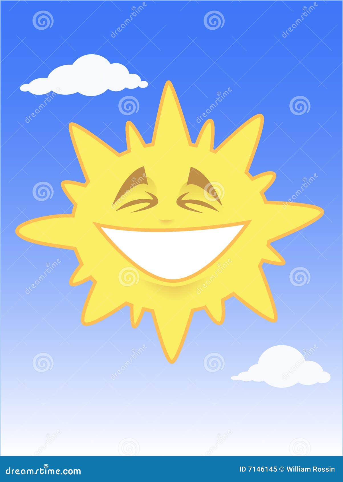 photo libre de droits le soleil brillant de sourire dans le ciel bleu image