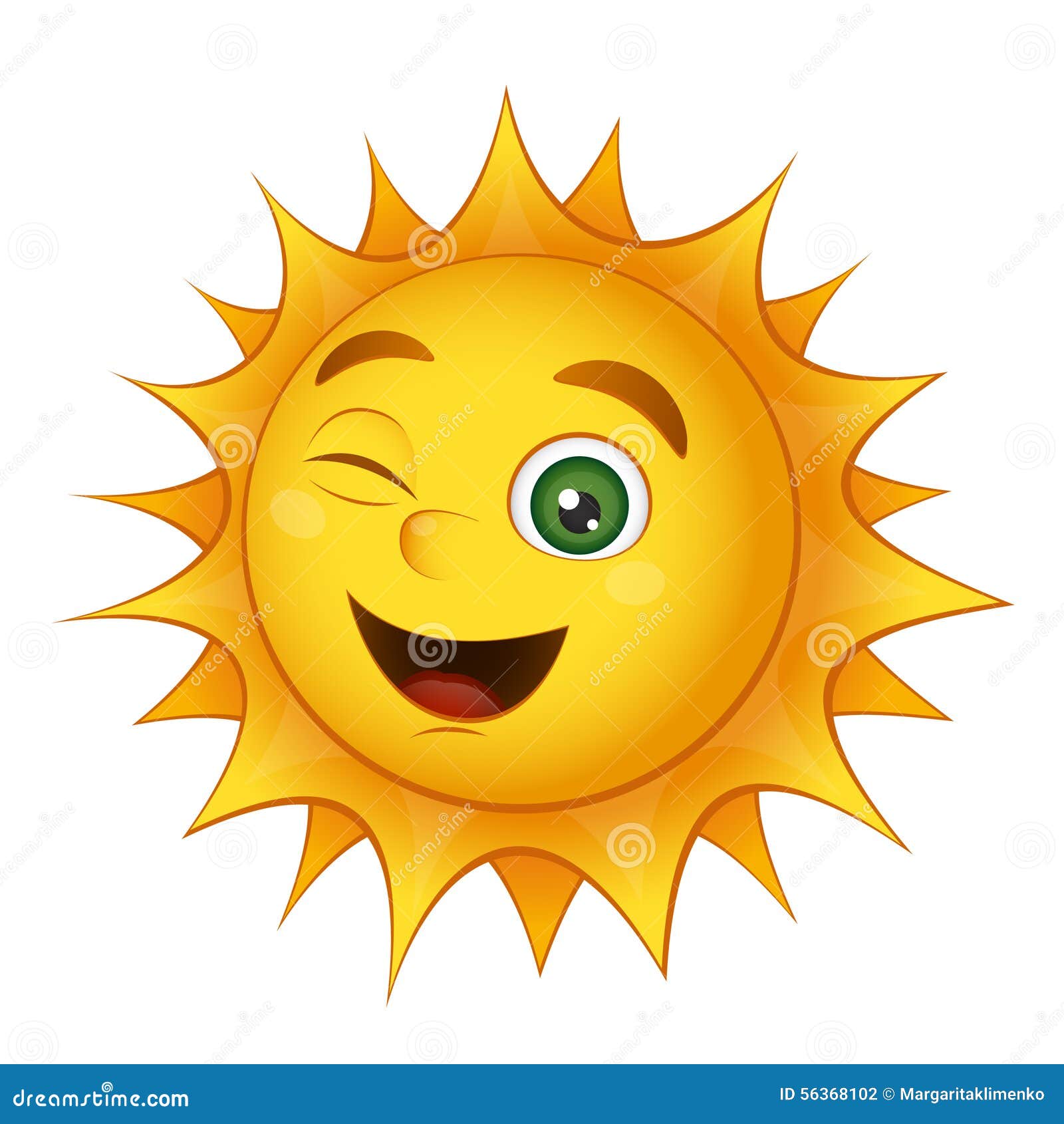 illustration stock le soleil de sourire de vecteur image