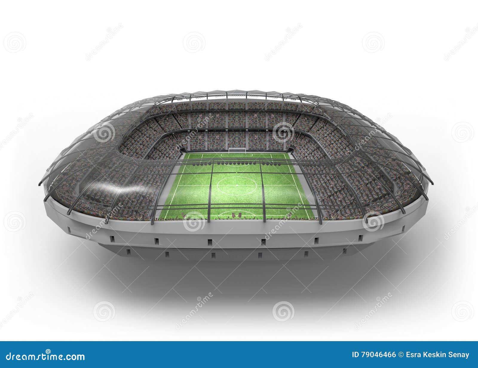 Le Stade De Football Imaginaire, Rendu 3d Illustration Stock - Illustration  du sport, endroit: 79046466