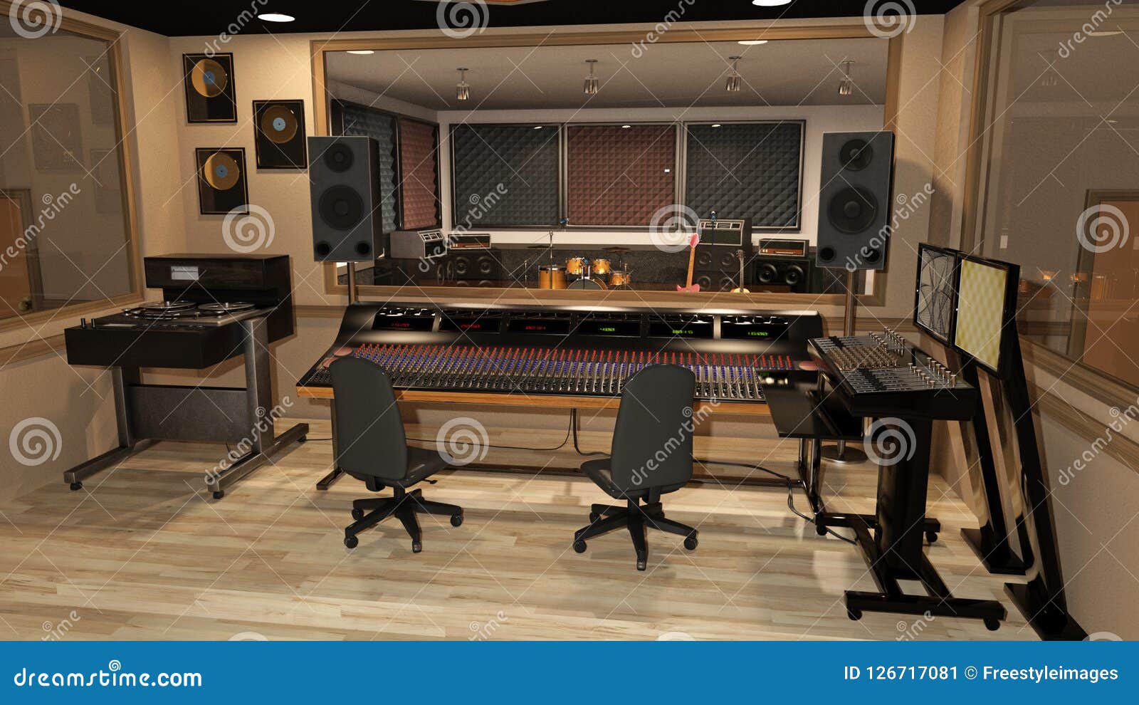 Studio D'enregistrement Sonore Avec L'appareil D'enregistrement De