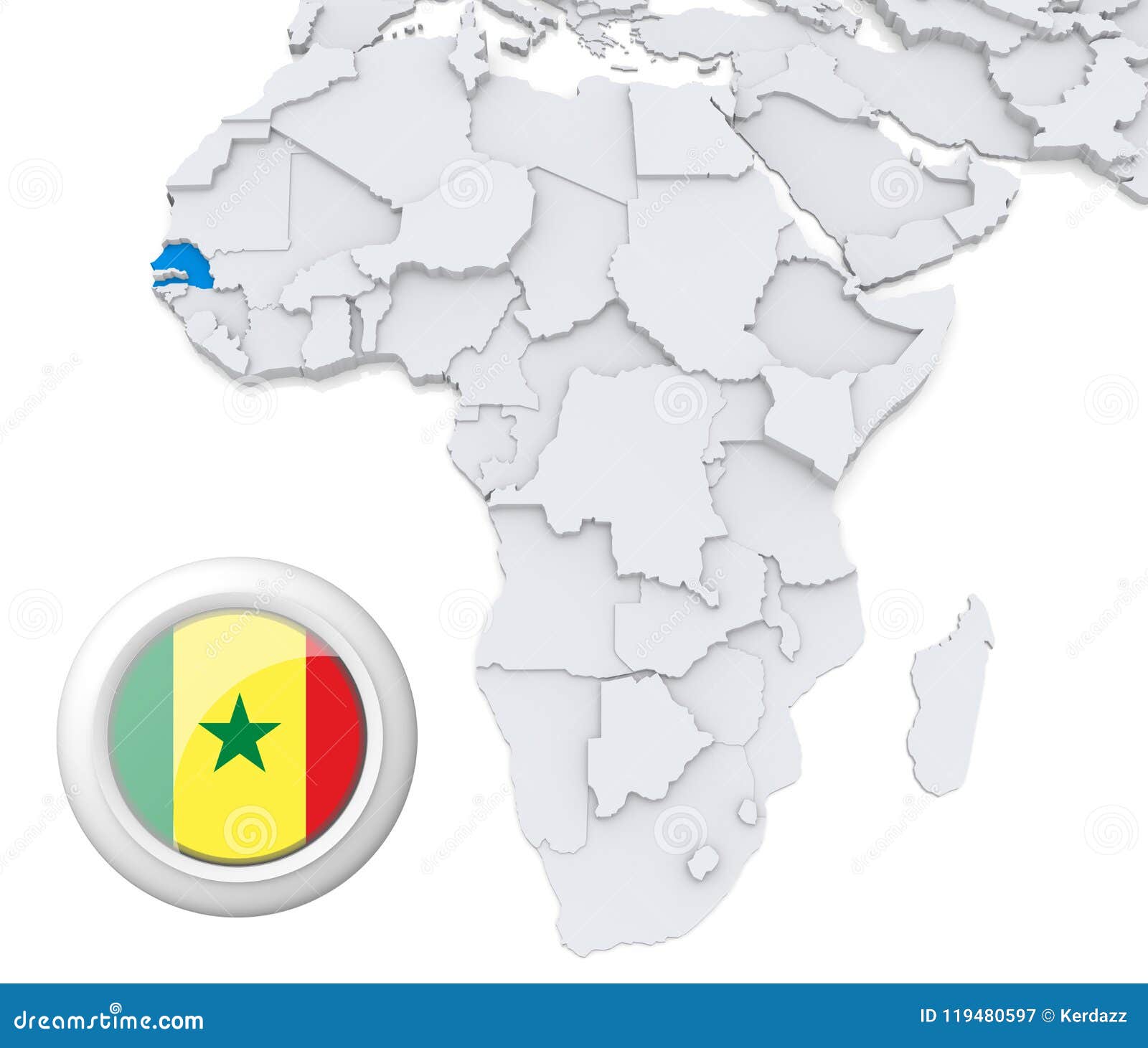 sénégal carte afrique