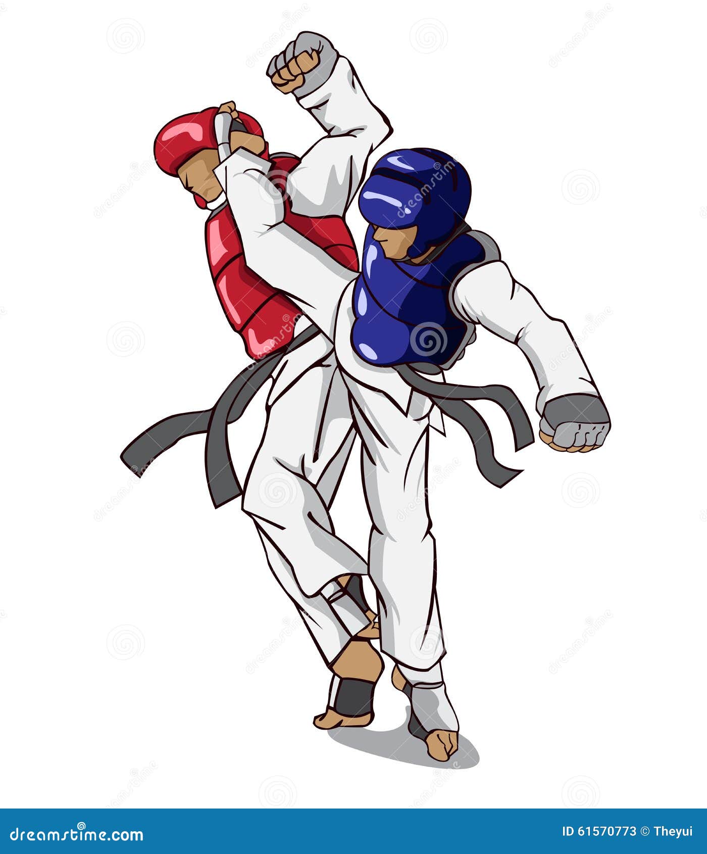 Le Taekwondo vecteur martial de silueta de filles d'art. Le Taekwondo Conception de vecteur d'illustration d'art martial