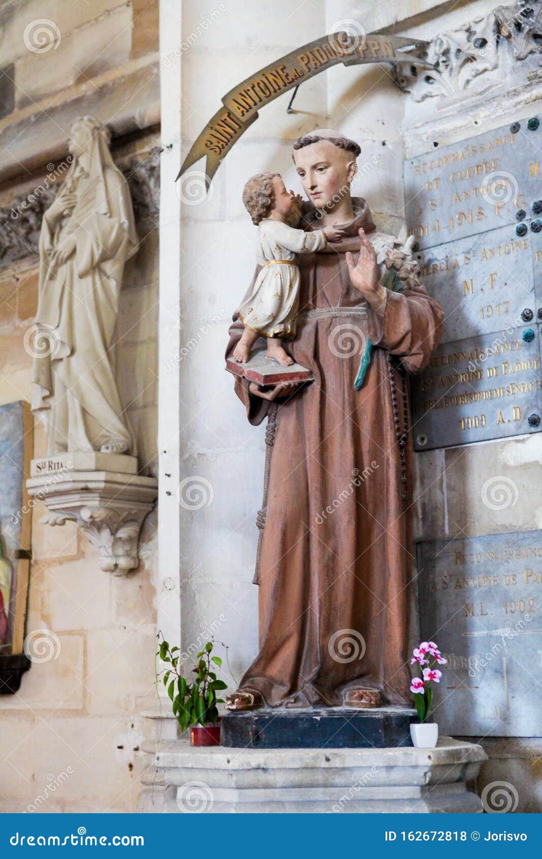 Le Treport - Statue of St Anthony of Padua Editorial Stock Photo ...
