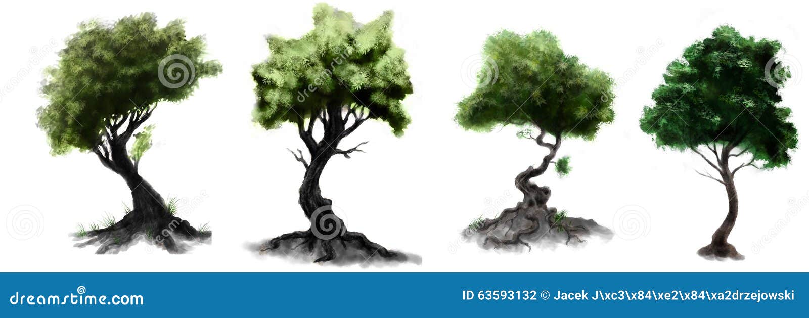 Clip Art Vecteur de stylisé, arbre, fait, Amour, dessin 