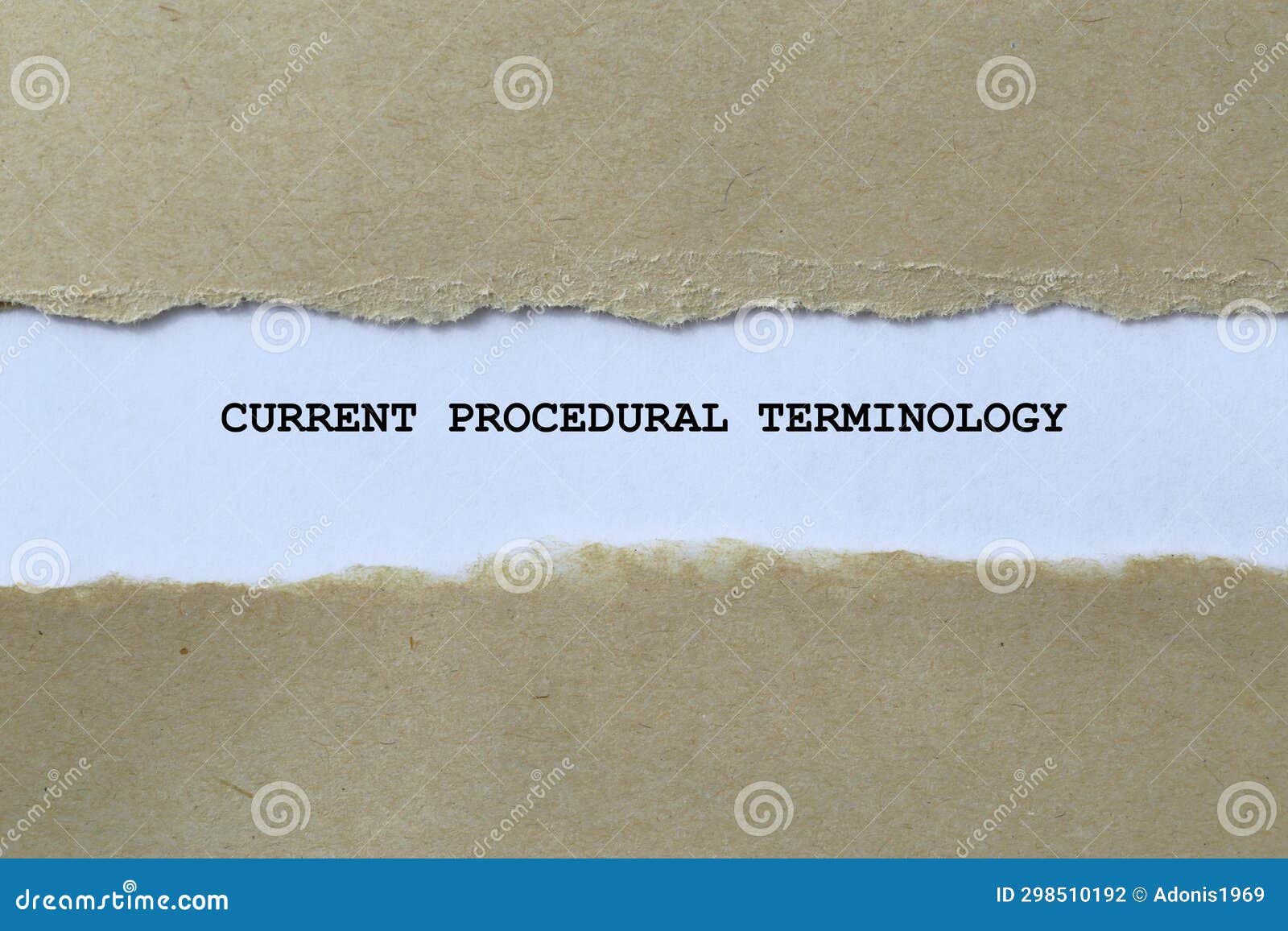 current procedural terminology on white paper