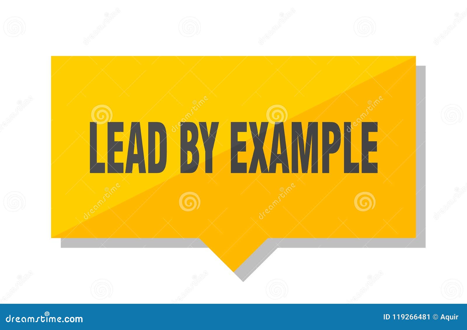 Lead by example price tag stock vector. Illustration of background