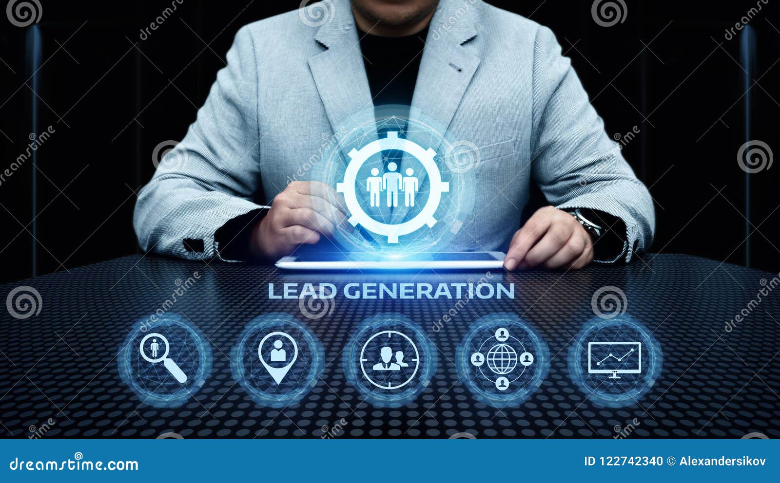 lead generation marketing advertising business internet technology concept