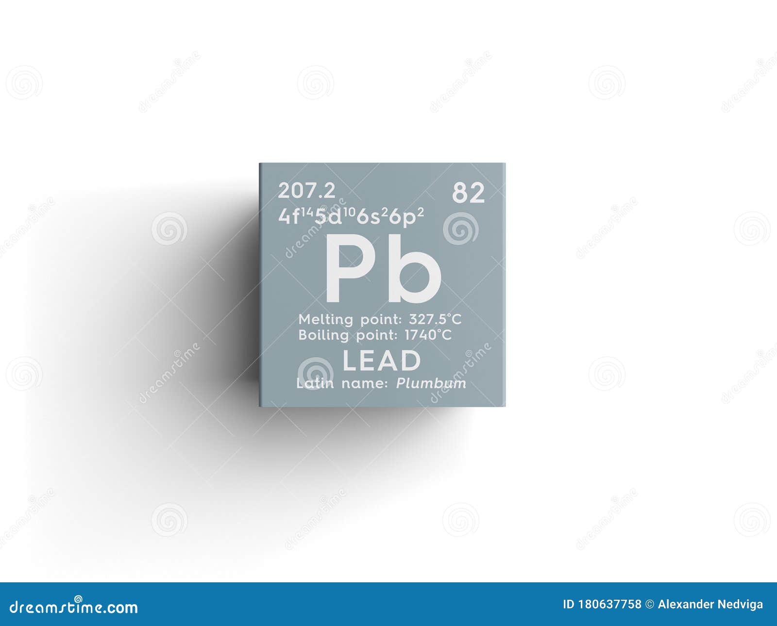 lead. plumbum. post-transition metals. chemical  of mendeleev\'s periodic table. 3d 