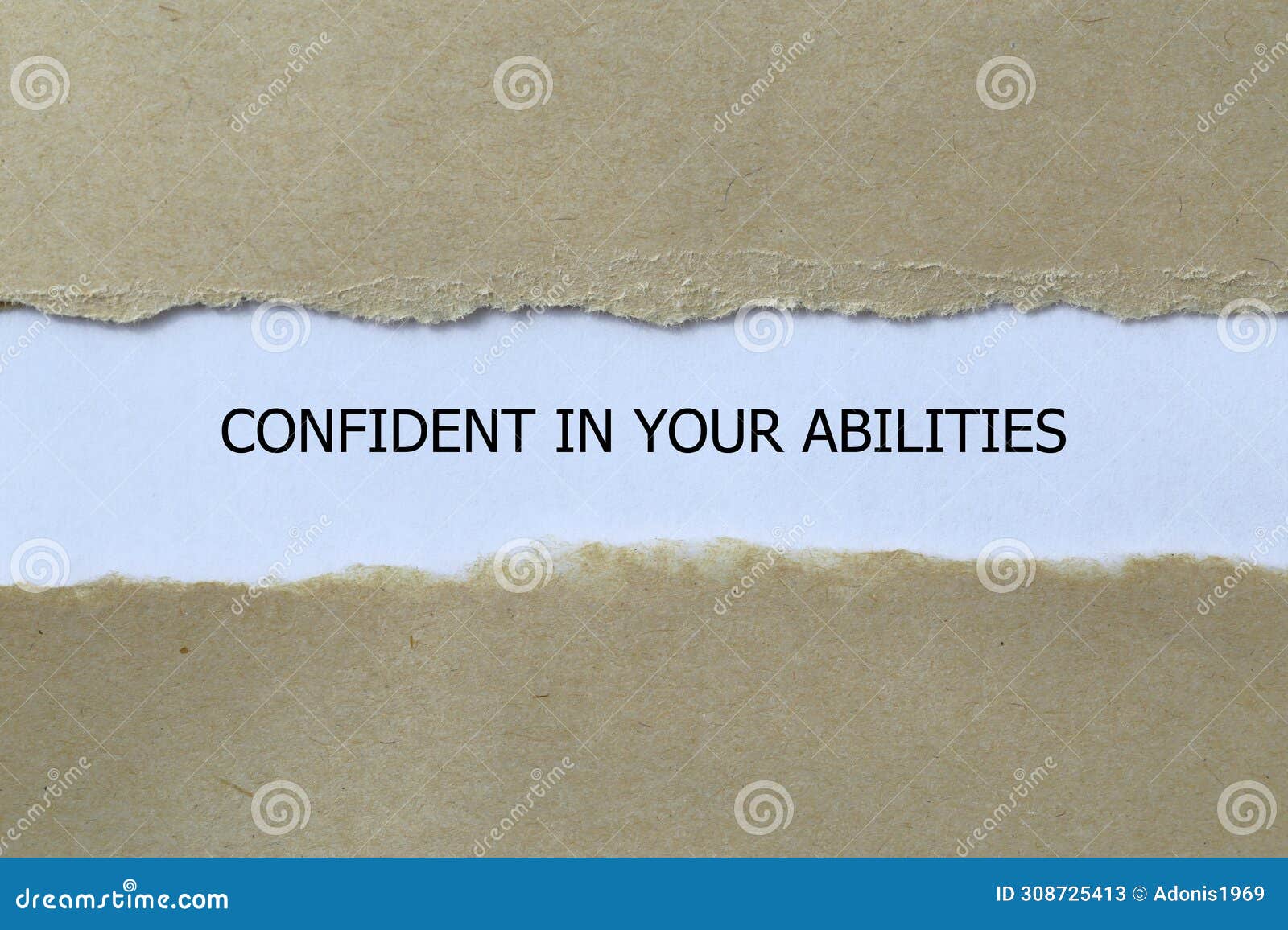confident in your abilities on white paper