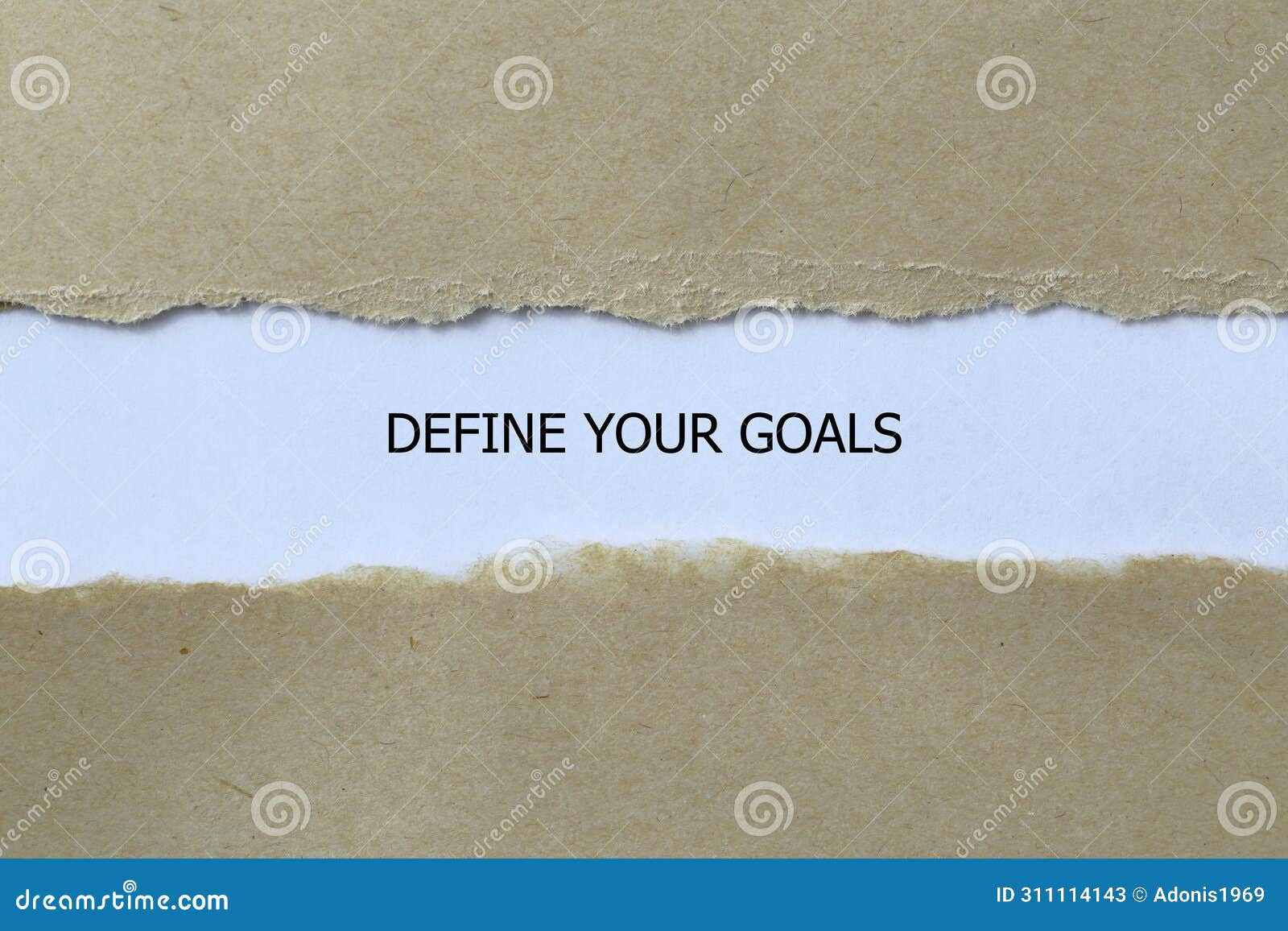 define your goals on white paper