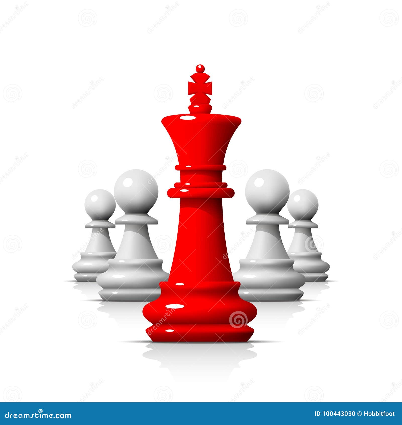 Leader in the chess game. stock vector. Illustration of game - 100443030