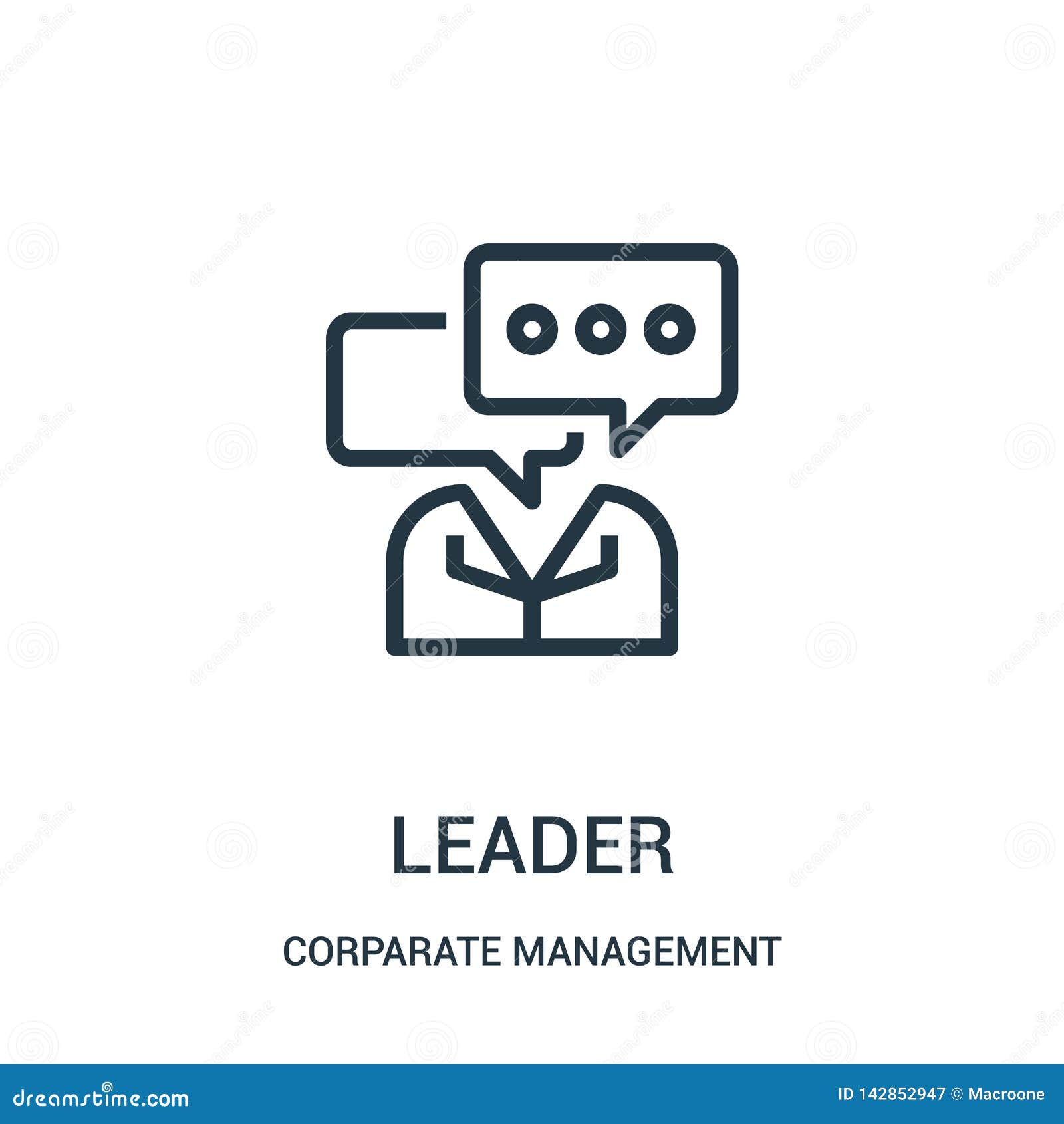 leader icon  from corparate management collection. thin line leader outline icon  . linear  for use