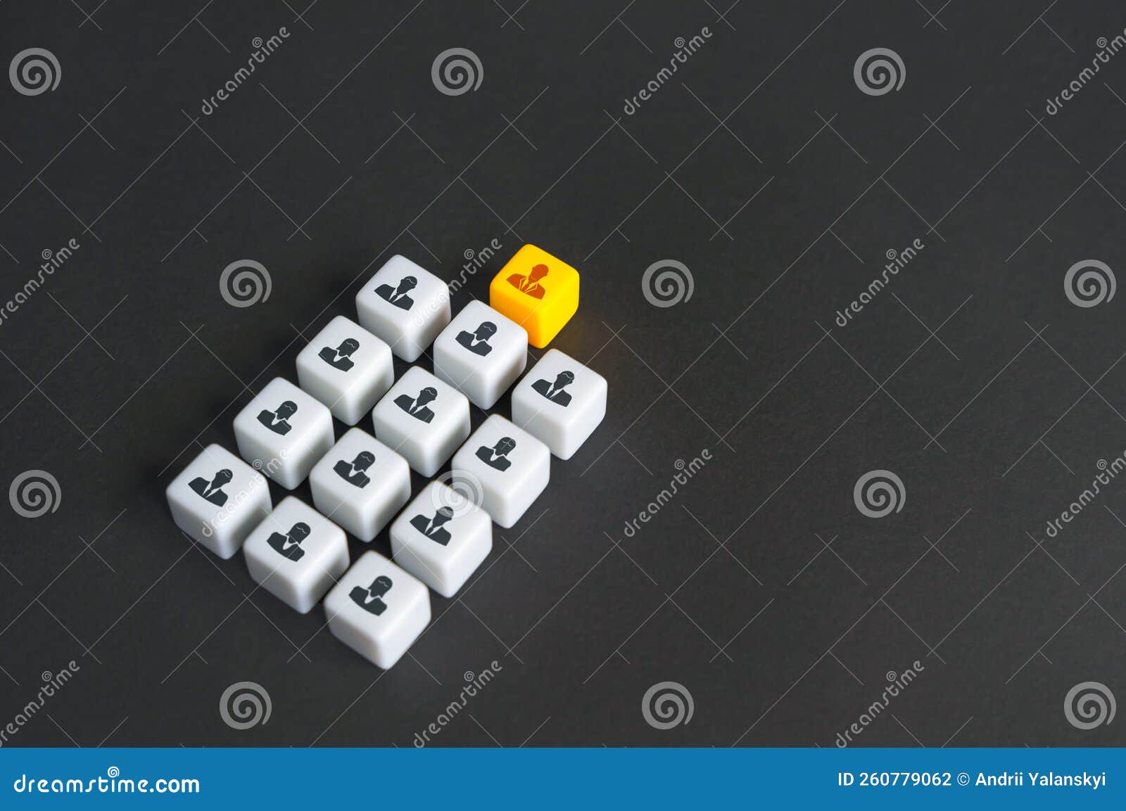 The Leader Leads His Team in Order. Cooperation and Teamwork. Group Leader Stock Photo Image