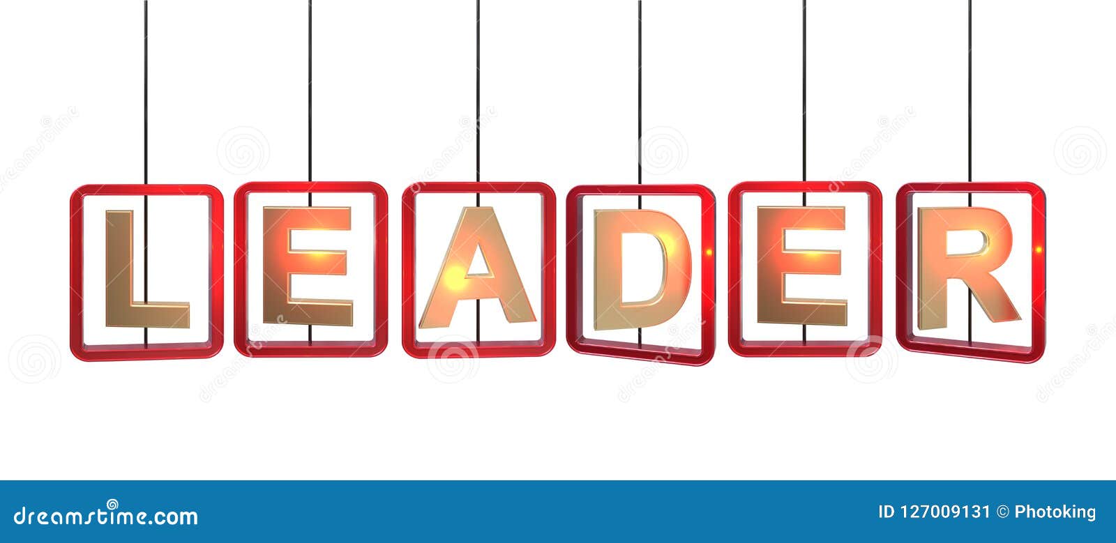 Leader letters hanging stock illustration. Illustration of authority