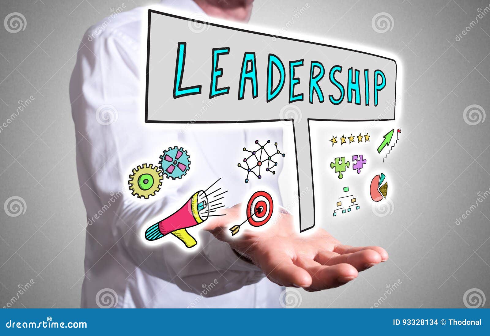 Leadership Concept Above a Human Hand Stock Photo - Image of strategy ...