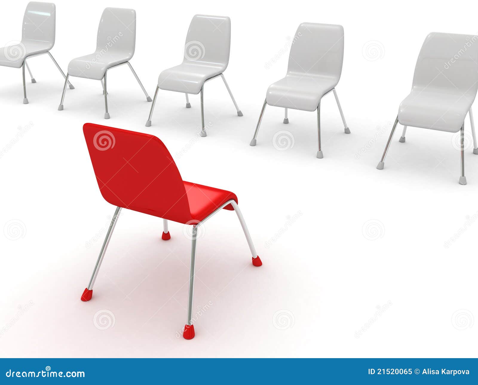 Leadership Concept with Red Chair Stock Illustration - Illustration of ...
