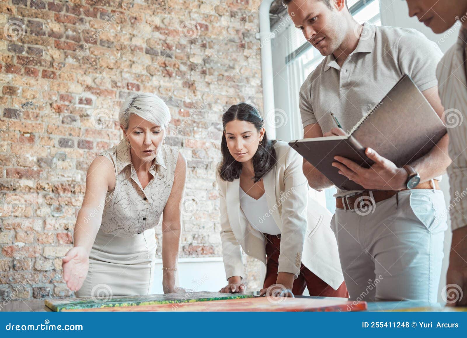 Leadership, Teamwork and Collaboration of Art or Painting Team Planning