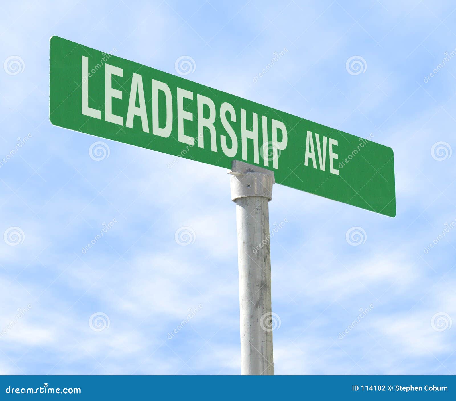 Leadership Themed Street Sign Stock Photo - Image of control