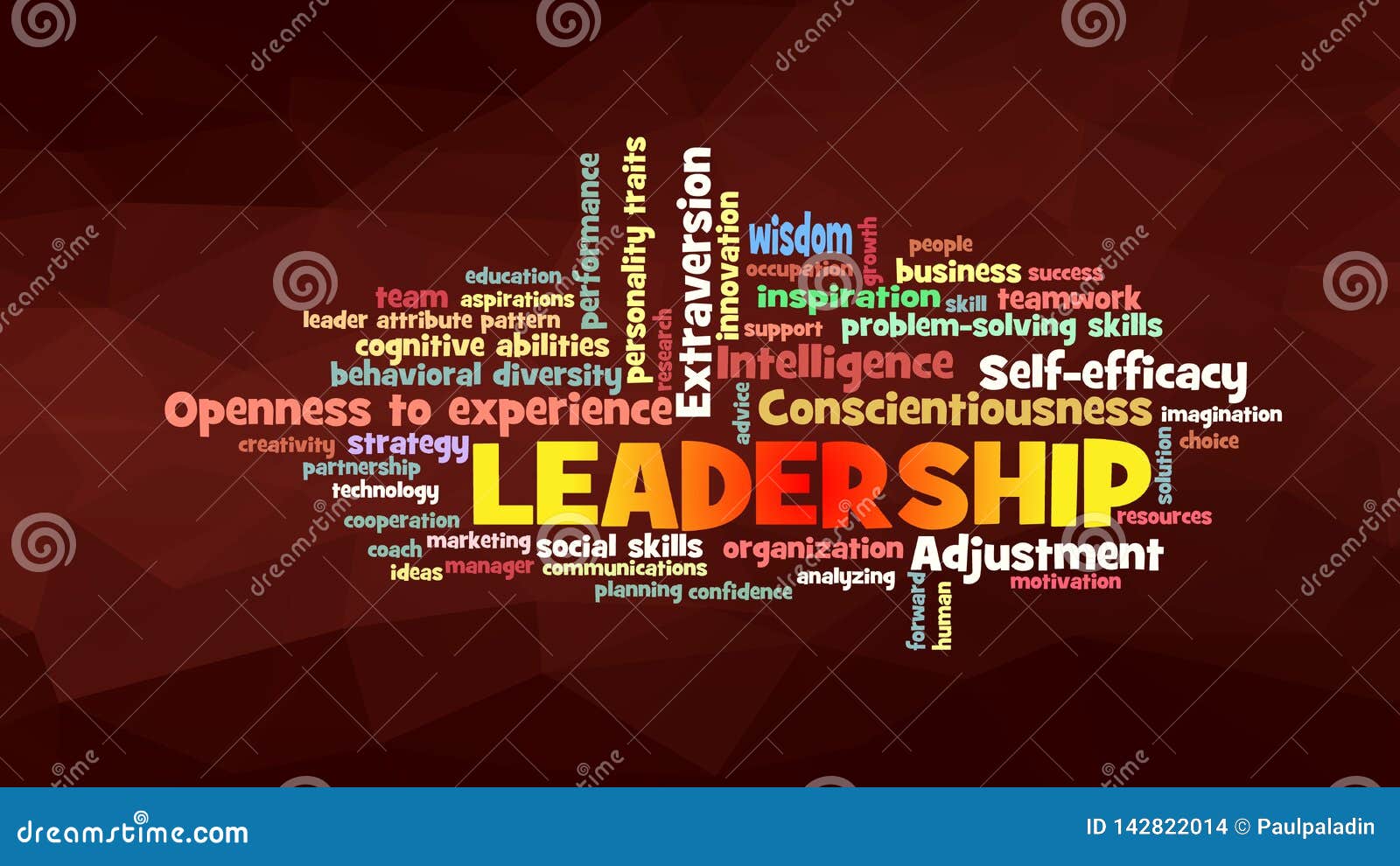 Leadership Word Cloud Concept Illustration Stock Vector Illustration