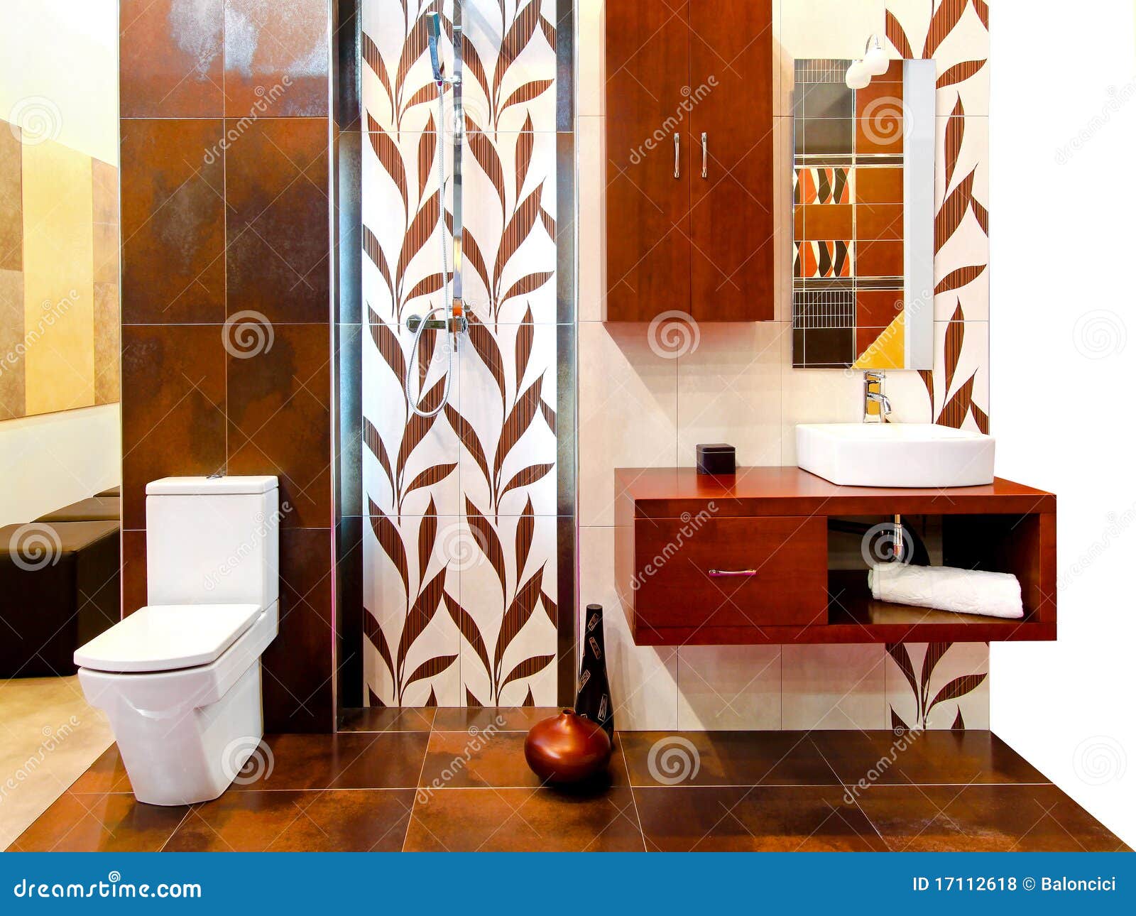 Leaf bathroom stock photo. Image of interior, lavabo 17112618